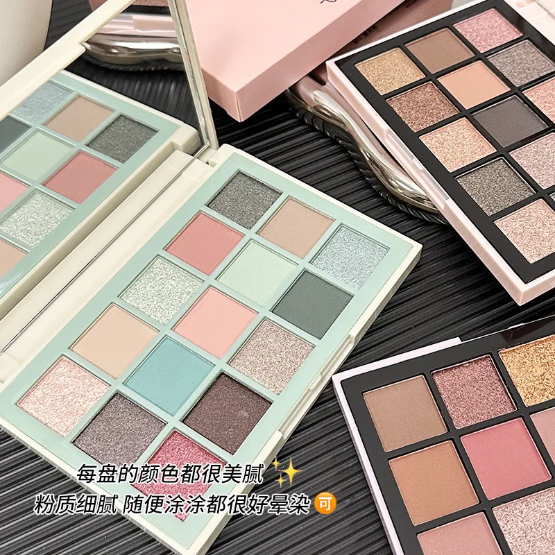 Palette di ombretti opachi e glitter da 15 colori Trucco per occhi coreano affascinante impermeabile a lunga tenuta Tonalità luminose e audace