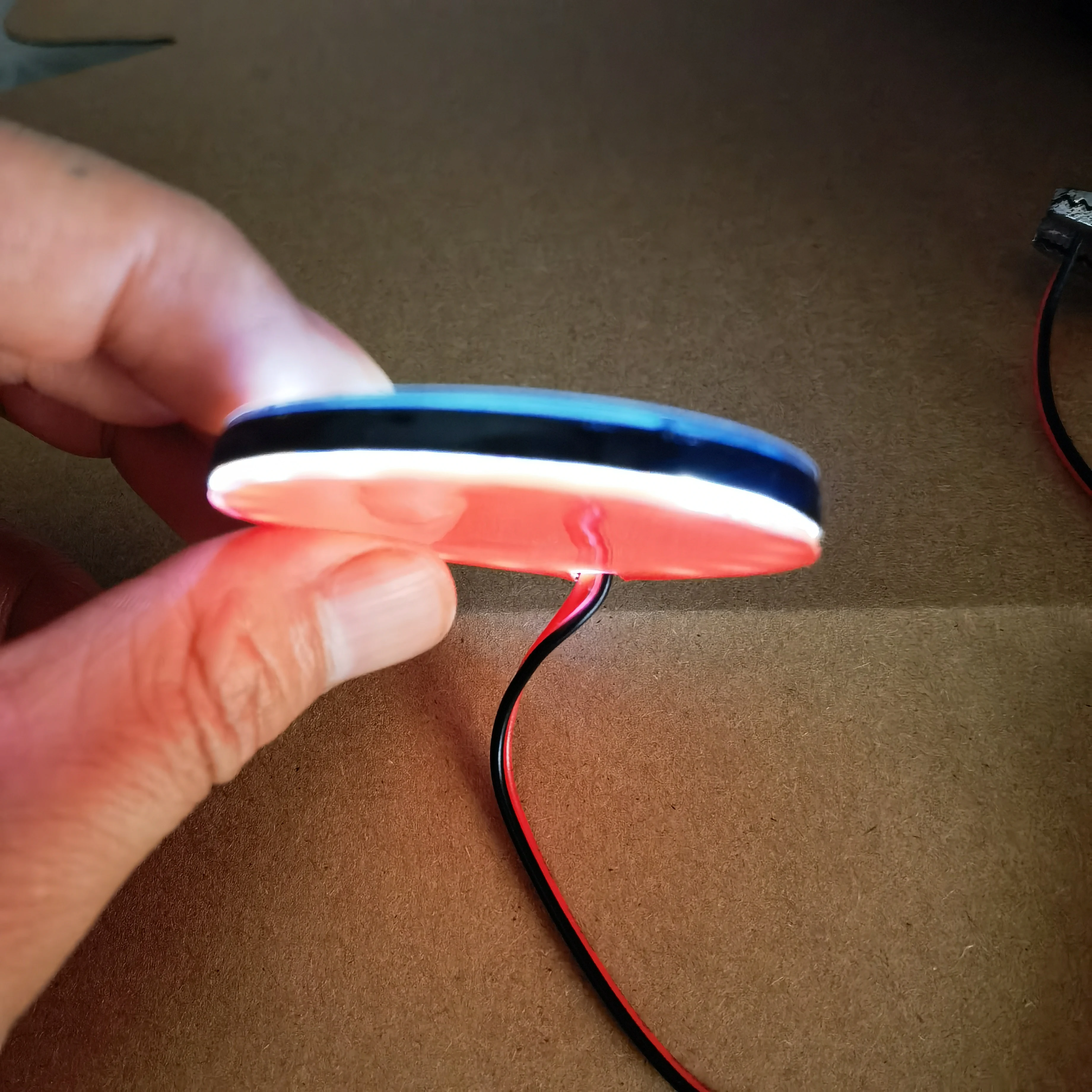 

1pcs White LED B Badge Trunk Light 51mm LED Front Lip Side Light For Brabus Rocket G800 G900 W464 W212 W463 Brabus Rear Light