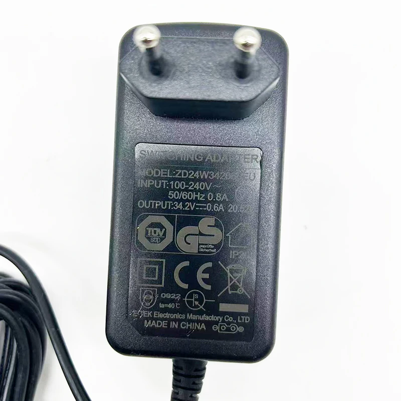 Vacuum cleaner power adapter accessories European standard 34.2V 0.6A charger cable ZD24W342060EU