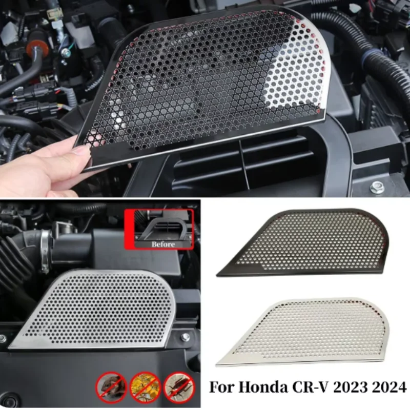 

Engine Air Outlet Cover Decoration Panel Stickers For Honda CR-V CRV 2023 2024 Car Styling Accessories Air inlet Stainless Trims