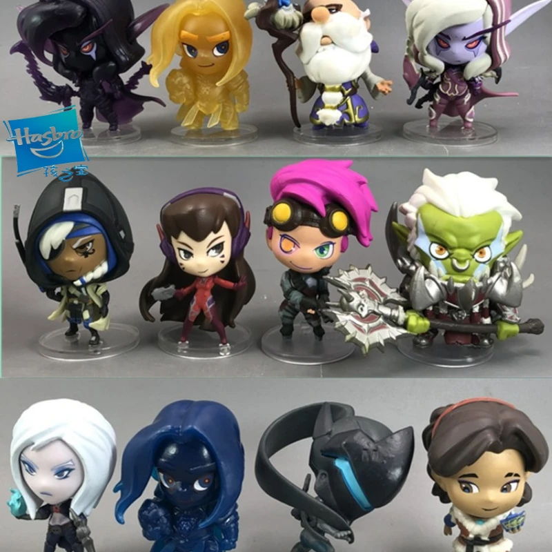 Hasbro Genuine Overwatch Cute Kawaii Ana Amari Pharah Action Figures Model Series Collection Desktop Decoration Ornament Gifts