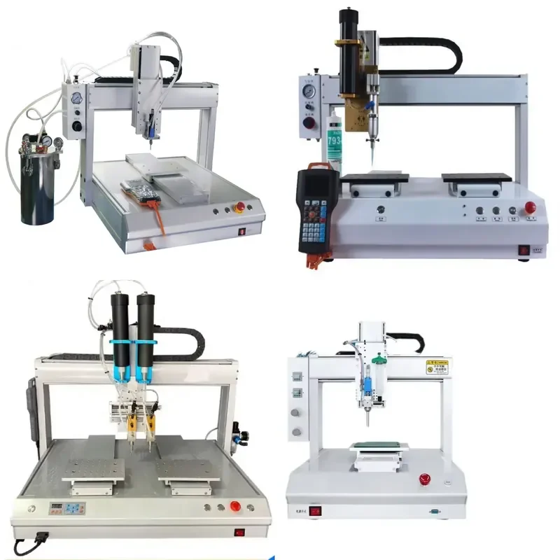 Semi-Automatic Bench Top Desktop 3 Axis PLC Programmable High Speed High Precision Viscous Liquid Oil Motor Speaker Glue