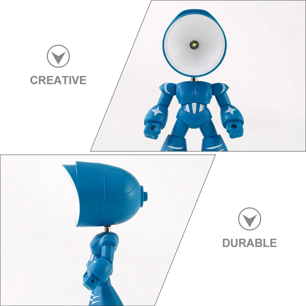 

2pcs Night Light Robot Shaped Led Lamp Rotatable Head Warm Eye-Friendly For Kids Bedroom Dorm Desk Bedside Decorative Room Light