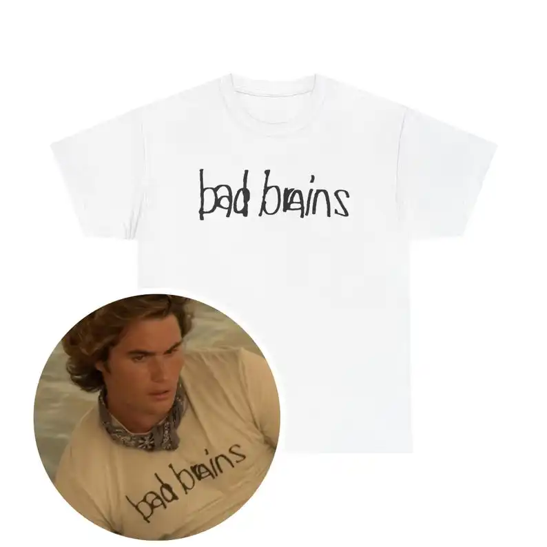 

Футболка унисекс John B Outer Banks Bad Brains из плотного хлопка, винтажная музыкальная футболка Obx, альтернативный рок, уличная одежда, подарок, с коротким рукавом