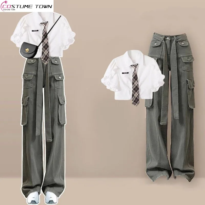 Large Size Women's Clothing 2024 Summer High Waisted Slimming Outfit New Korean High-end Top Casual Pants Two-piece Set