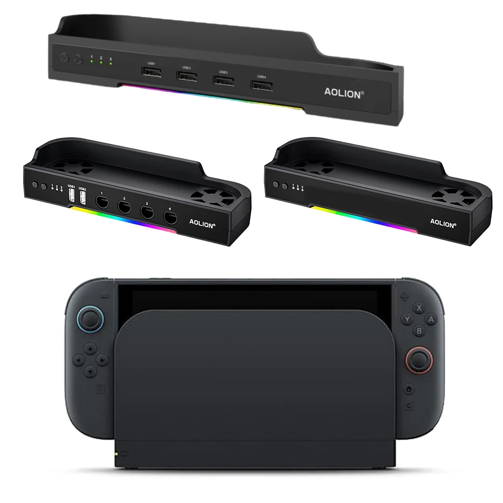 Ventilador de refrigeración para interruptor 2, Base de ventilador de refrigeración de Host, montaje en pared, Base de expansión de concentrador portátil, radiador para interruptor 2, accesorios