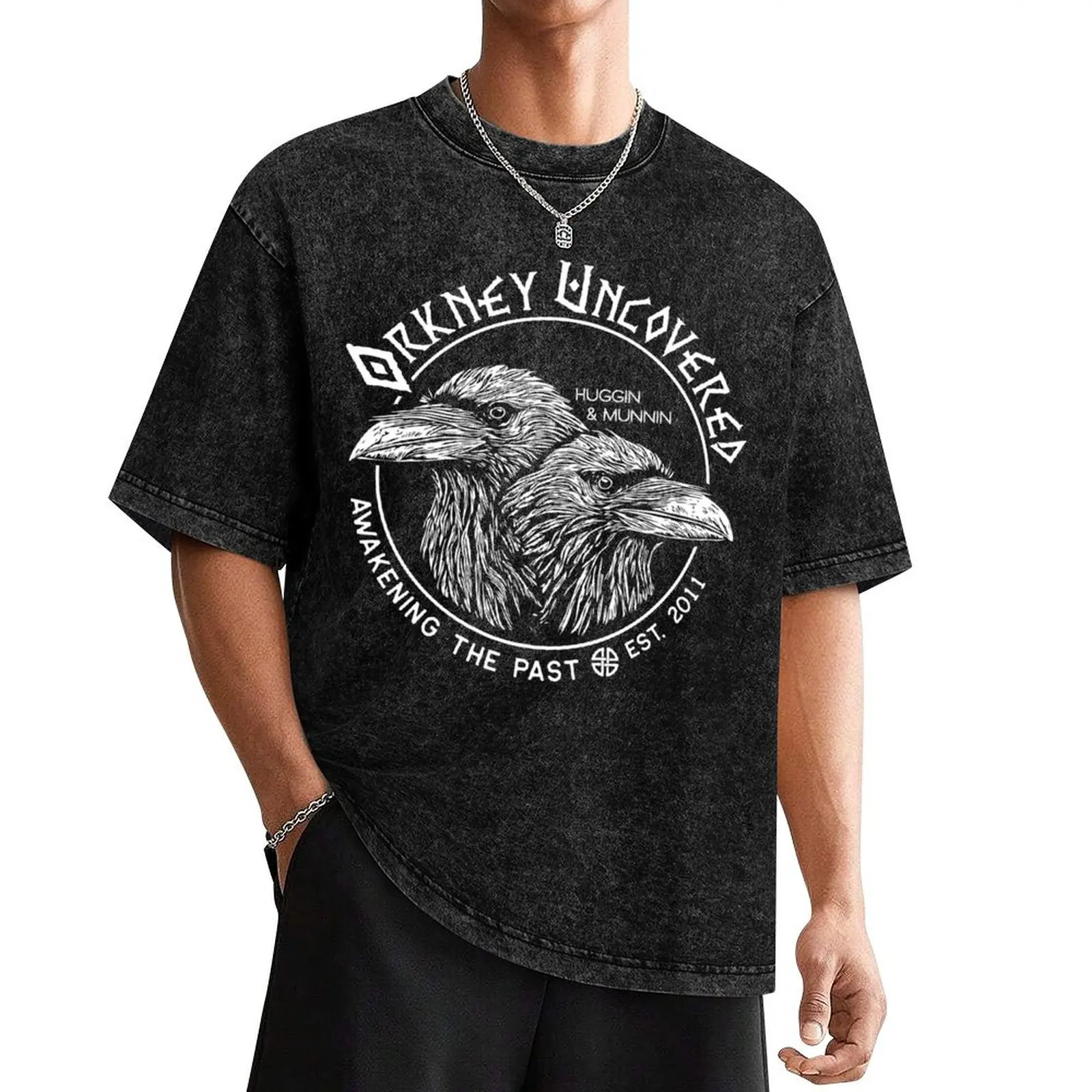 Orkney Uncovered - 2 Raven Design - Huggin and Munnin T-Shirt graphics man clothes mens graphic t-shirts pack