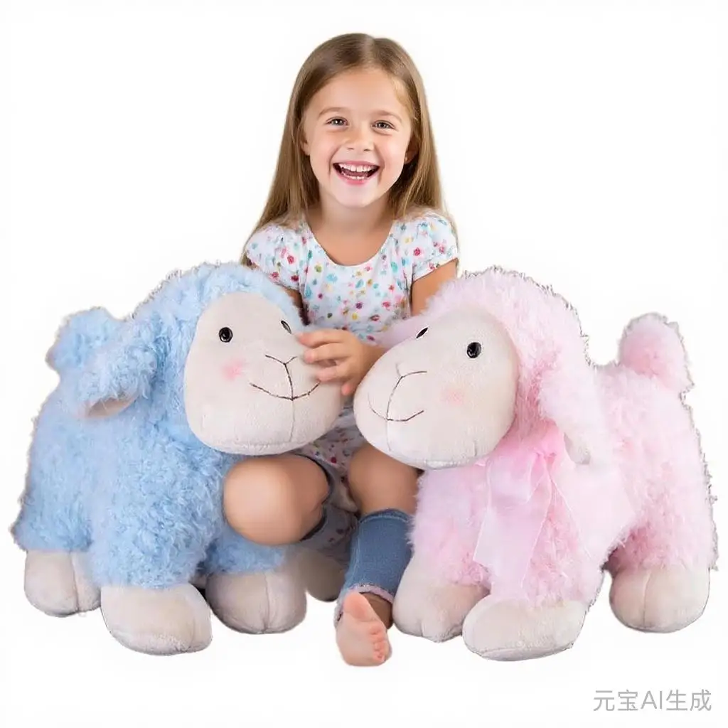 لعبة دمية خروف حيوانية ناعمة محشوة مقاس 9.5 بوصة رائعة للأطفال هدية عيد الفصح من القطيفة #1