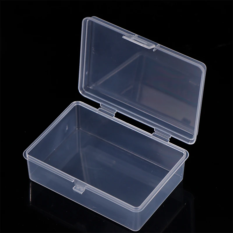 Small Semi-Transparent Plastic Cards Cases Folder Matte Flip-Top Jewelry Box Accessories Storage Organize Packaging Boxes