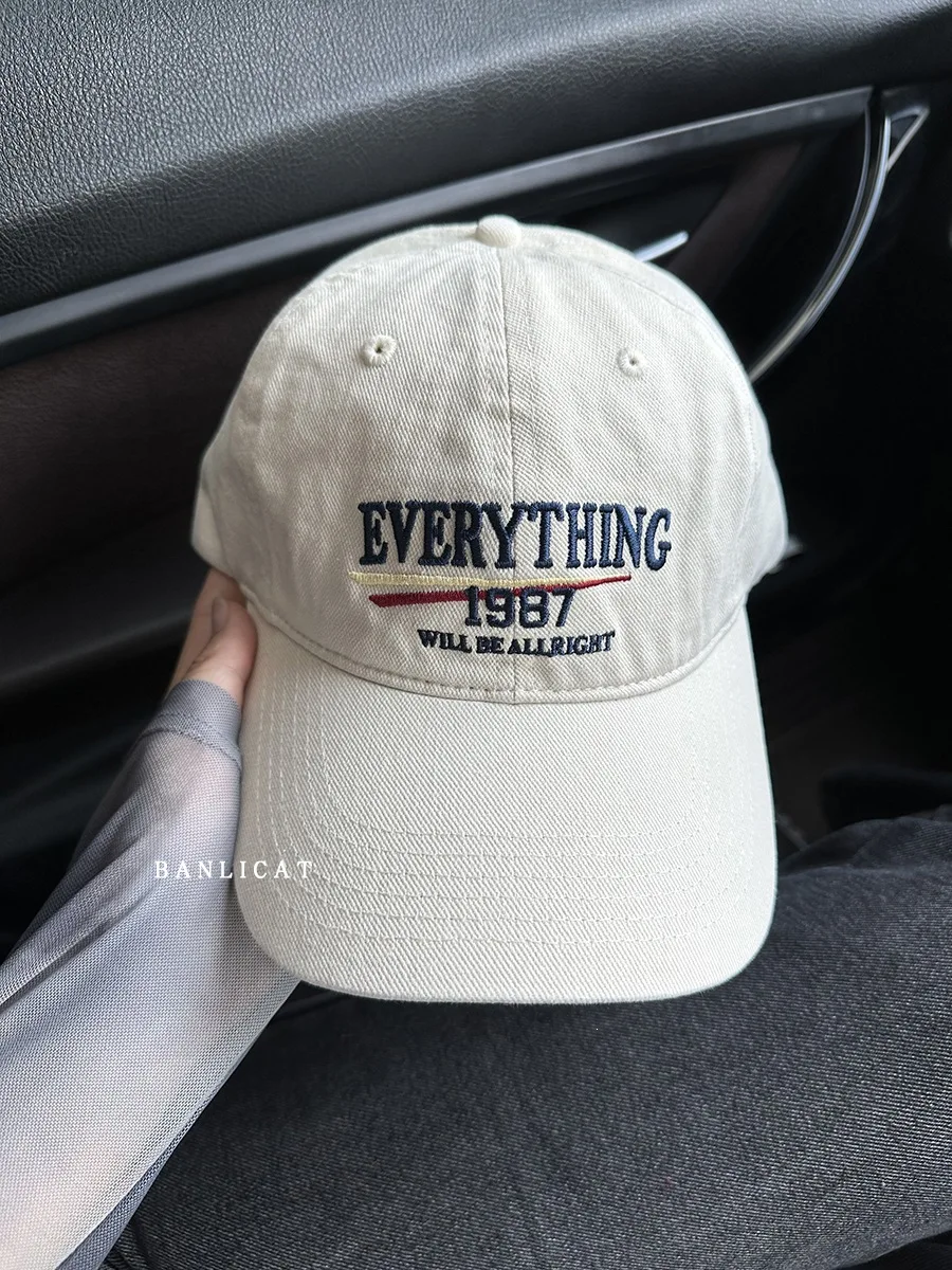Hat Men's and Women's Soft Top Fashion Brand Korean Style Embroidered Letter Baseball Cap Spring and Autumn Sun-Poof Peaked Cap
