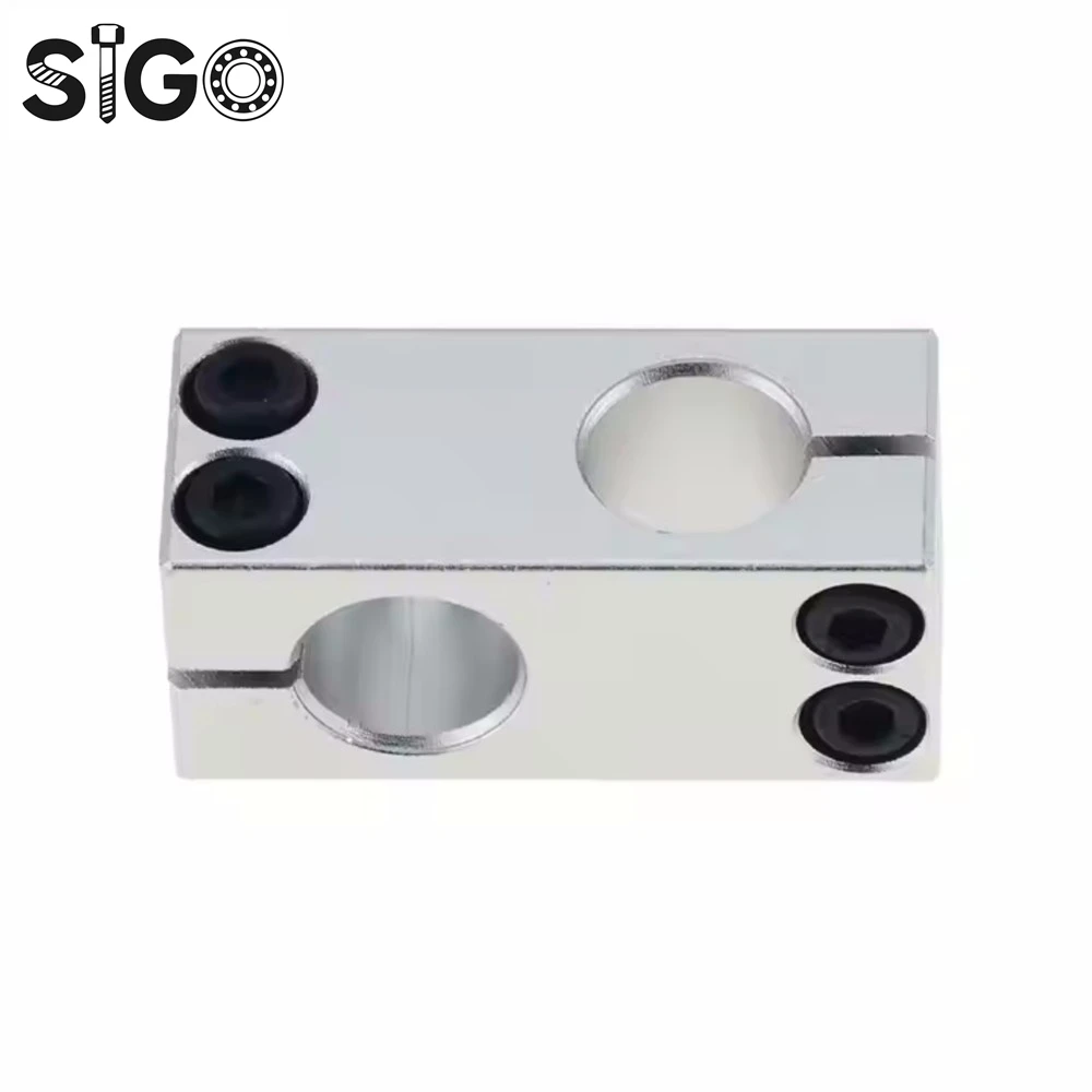 Sigo Aluminum Alloy Shaft Fixing Bracket Pillar Clamp with Threaded Parallel Guide Support Pipe Bearing Housing