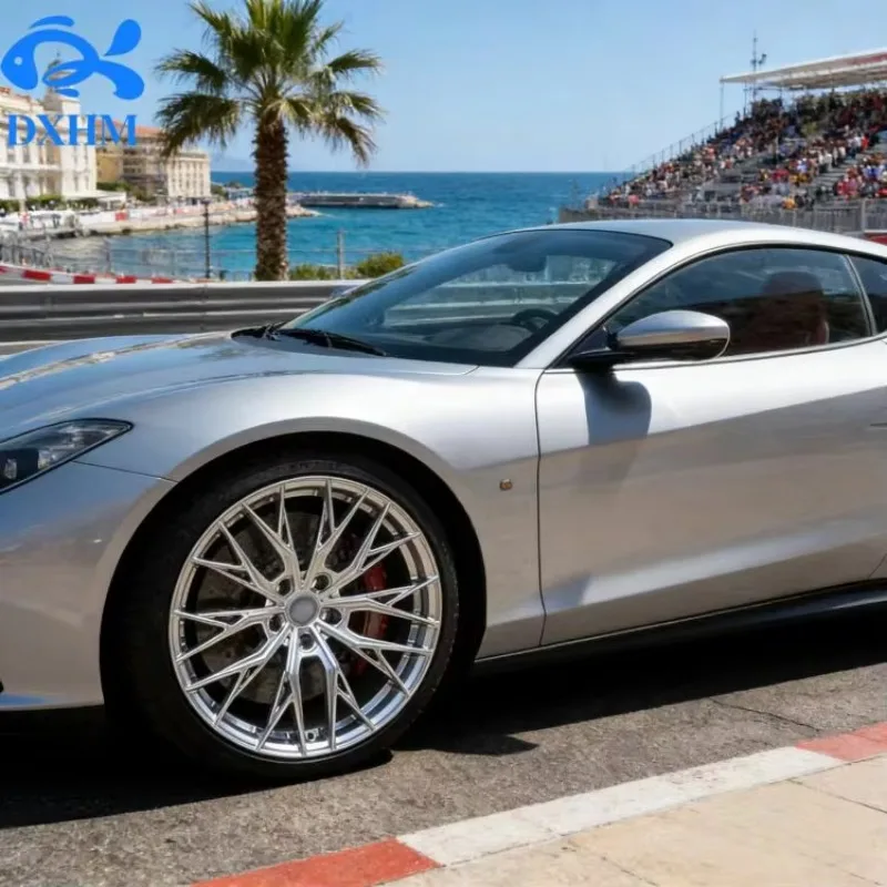 19 Inch Flow Formed Alloy Wheels Black Finish For Passenger Cars