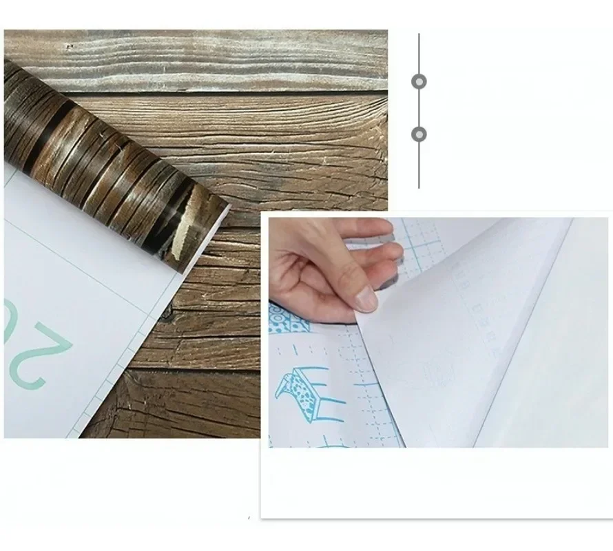 1 rollo de papel tapiz de madera Retro, pegatina autoadhesiva para pared, rollo de papel tapiz, decoración artística de pared para el hogar, vinilo para baño, cáscara y calcomanías