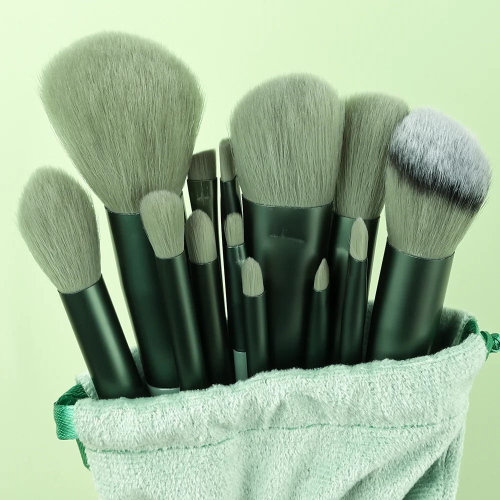 

Professioanl 13Pcs Makeup Brushes Set with Bag Foundation Blush Powder Eyeshadow Kabuki Blending Cosmetic Brushes Beauty Tool