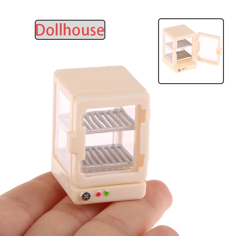 1/12 casa delle bambole pane dessert vetrina modello casa delle bambole mini mobili da cucina decorazione accessori per la casa delle bambole