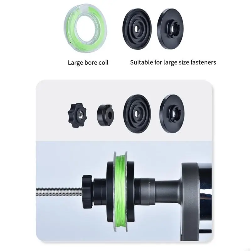 

L38F Portables Fishing Line Spooling Tool Antirust Solid Line Winders Fishing Tool Beginner Fishing Accessory