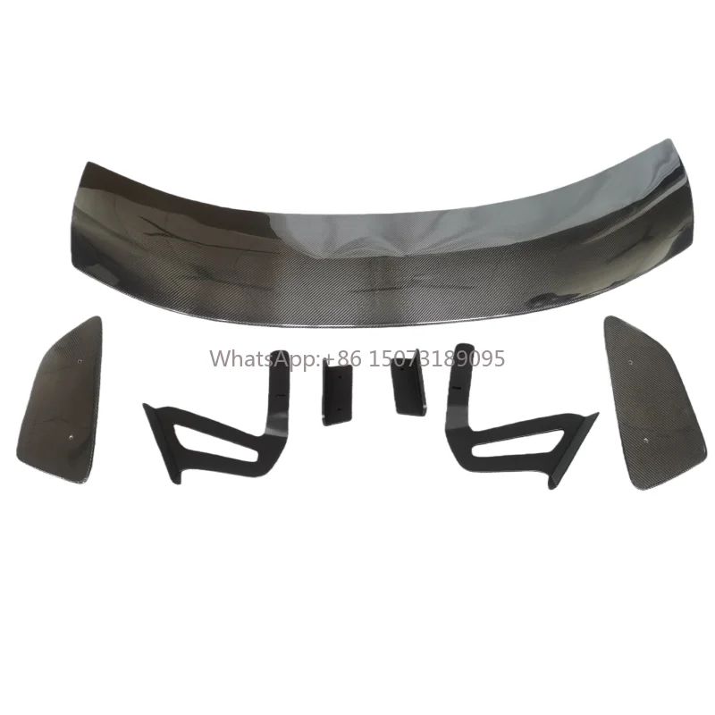 

Высококачественный сухой спойлер на заднее крыло из углеродного волокна, подходящий для Porsche 718 GT4, стиль, 718, новое обновление внешнего вида