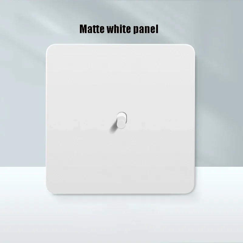 Wall Light 2 Way Toggle Switch Matte White Stainless Steel Panel EU Socket for Home Decoration