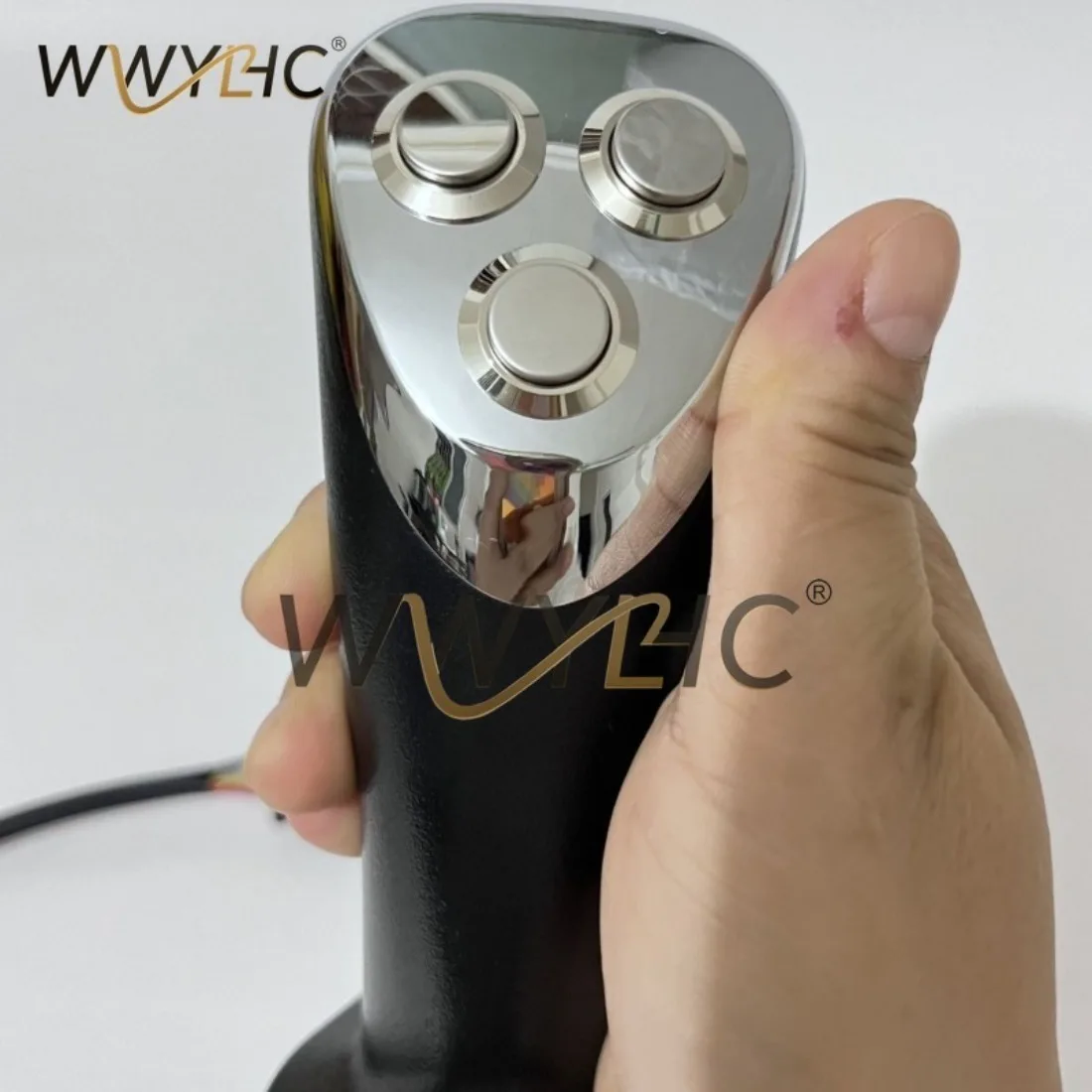 掘削機アクセサリー-ホイール掘削機-改造木製グラップルグリッパー-木材用3ボタン式油圧電動コントロールハンドル