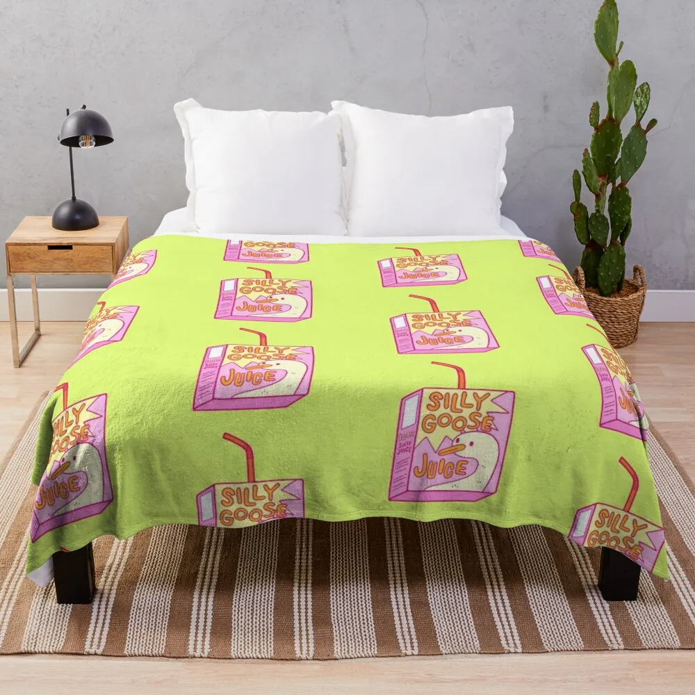 

Silly Goose Juice Throw Blanket Plaid Flannel Single Blankets