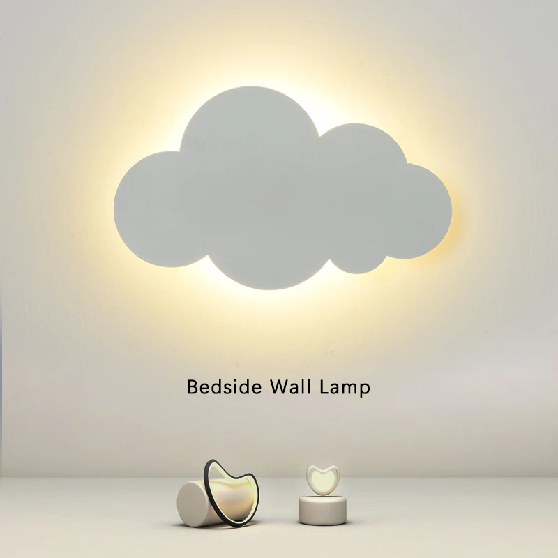 

LED Cloud Wall Lamp Baby Room Sconce Wall Lamps Living Bedroom Children's Bedside Lights Indoor Decor Lighting Hallway Lamp