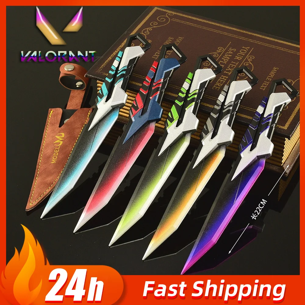 22cm バロラント ORA x ワンタップナイフ モデル ゲーム周辺機器 コスプレ小道具 高品質クラフト デスクトップコレクタブルオーナメント 男の子のおもちゃ ギフト