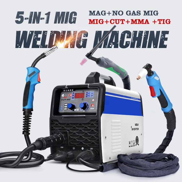 Smart Portable 4 in 1 Welding Machine MIG TIG CUT MMA and Flux Welding Without Gas Multifunction Welding Machine