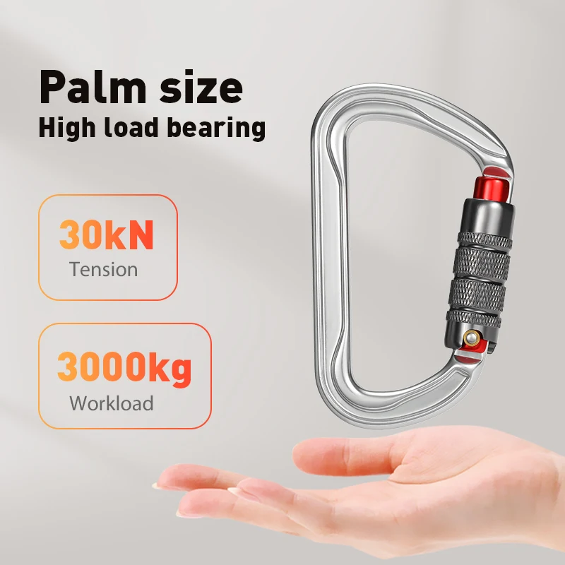 CLIWIZ 30kN Aluminum Safty Climbing Snap Hook New Good Quality H Section D-Twist Carabiner Snap Hook CE/UIAA view 5