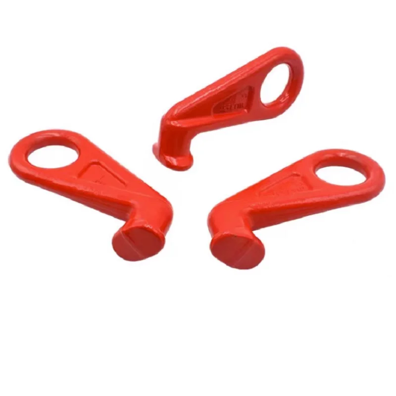 1pc 12.5Ton G80 container lifting hook 45 degree industrial grade lifting rigging hardware forged alloy steel cargo hook