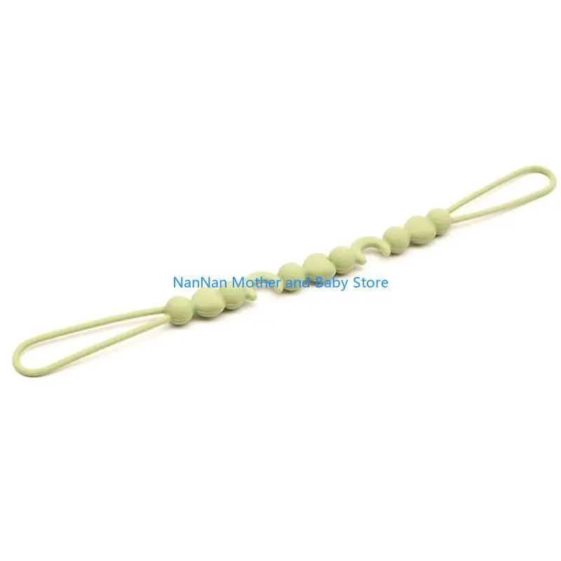 

Pacifier Clip Silicone Teether Holder Soft Flexible Pacifier Clips Essential Accessory for Boys & Girls Gift