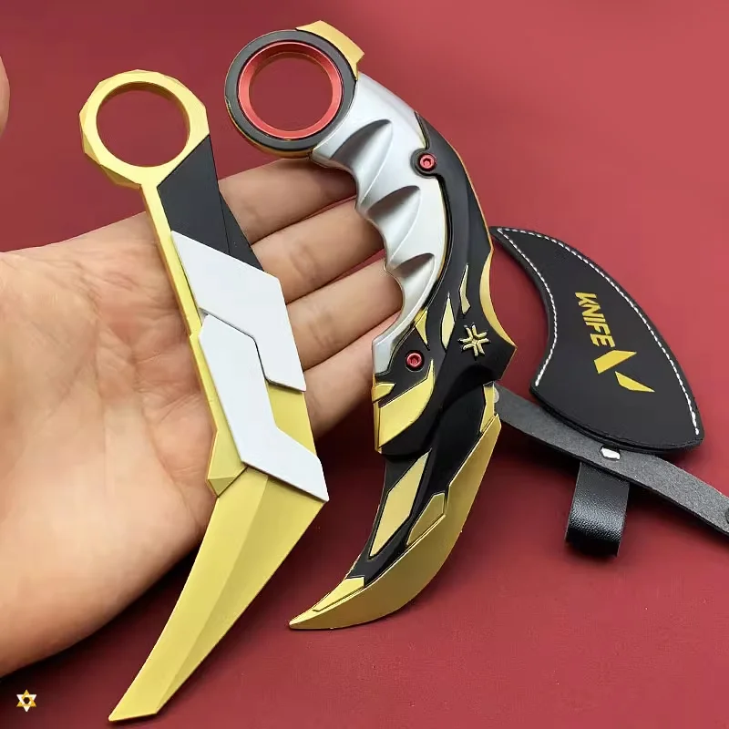 Valorant Melee Metal Modelo Brinquedo, Campeão Karambit, EP5 Garra Faca, Prime Vandal Faca, Jett Kunai, Xerold FANG, Venda quente