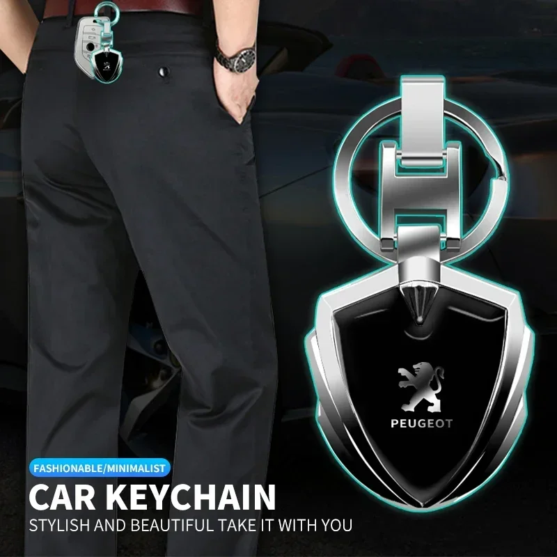 

Car Emblem Fashion Metal Keychain 3D Car Metal Key Rings For Peugeot 208 3008 308 2008 207 107 508 607 106 406 407 307 206 301