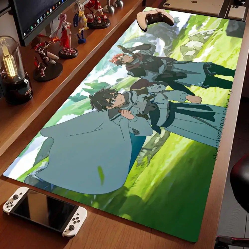 The Water M-Magician Anime Mousepad Non-slip Suitable For Office Computers Laptops E-sports Game Desk Mats XXL Keyboard