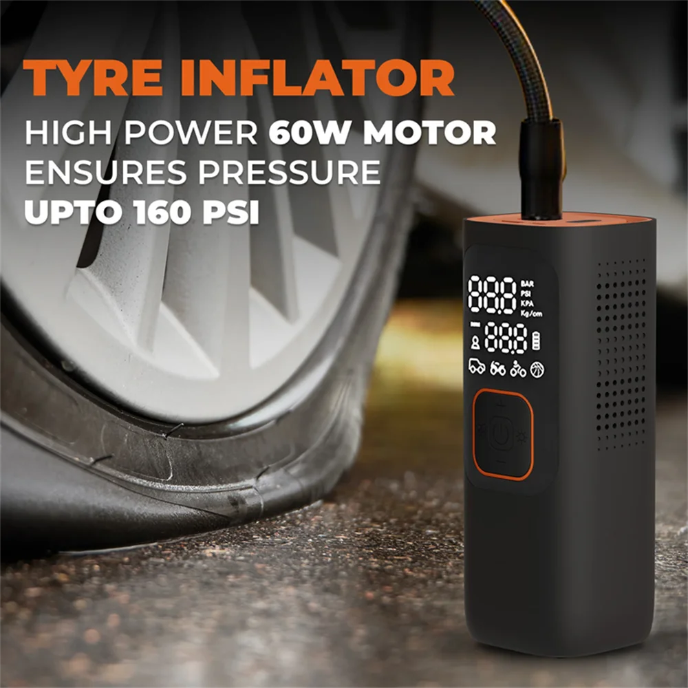

Car Mounted Inflation Pump Portable wireless automatic inflation pump SUV Motorcycle Electric Vehicle reversible power supply power bank