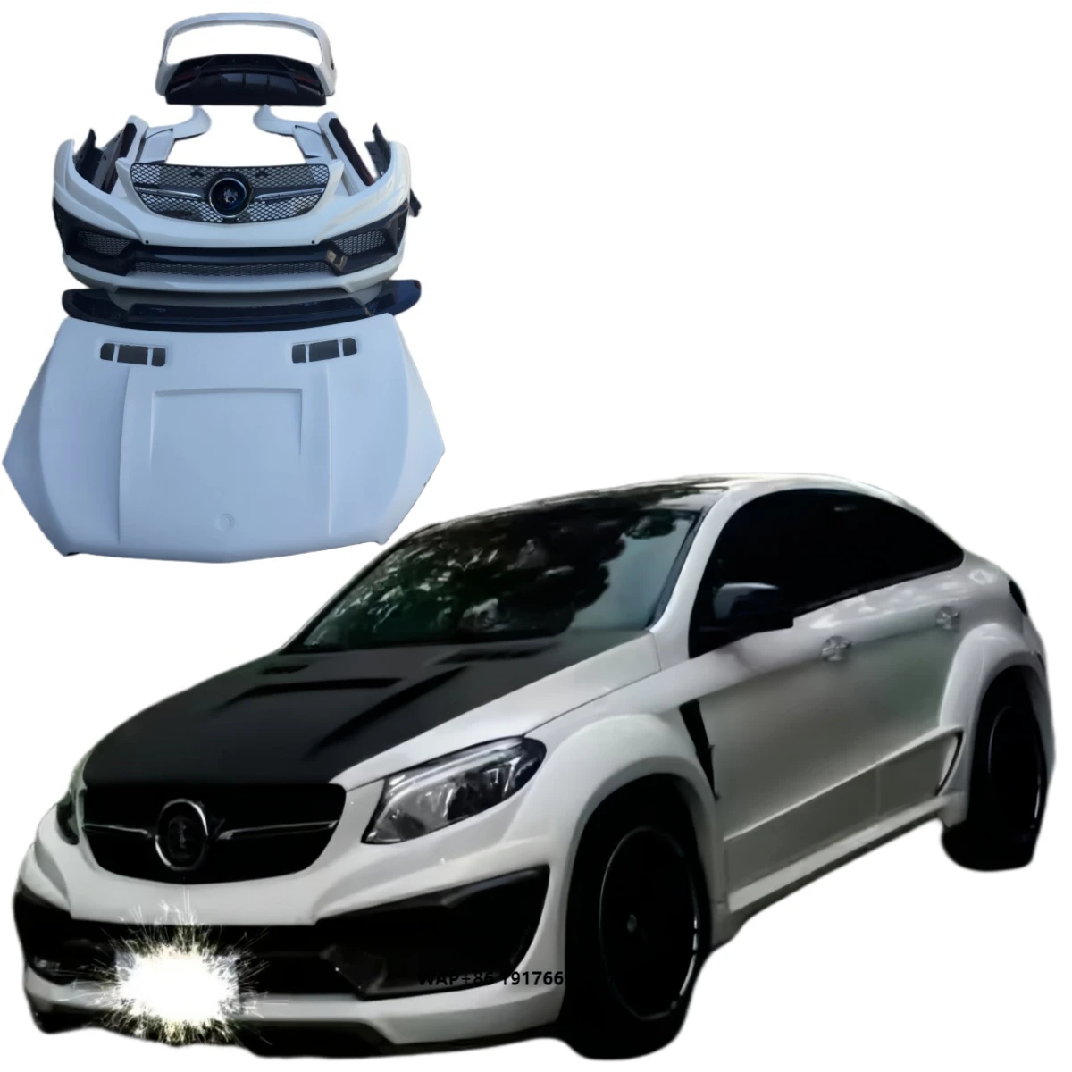 LM Style Half Carbon Fiber Wide Bodykit for 2015-2018 MercedesBenz GLE-Class Coupe Suv GLE320 GLE400 GLE450