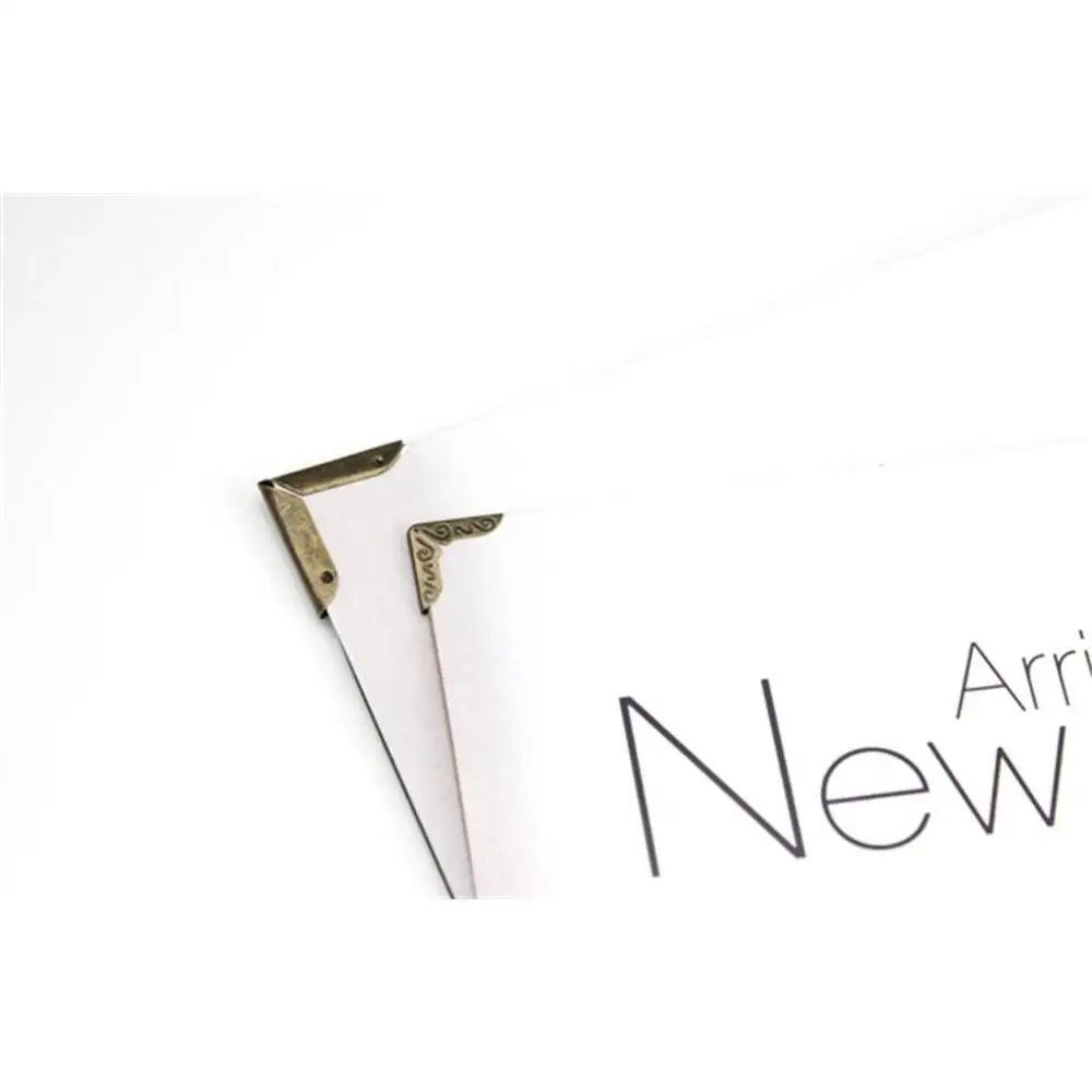 200 Buah Sudut Foto DIY, Pelindung Papan K Poster Logam, Sudut Pelindung Buku dan Kartu