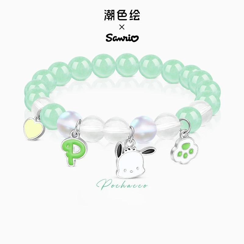 

Original Tide Painted Joint Sanrio Pacha Dog Crystal Beaded Bracelet Ins Jewelry Gifts