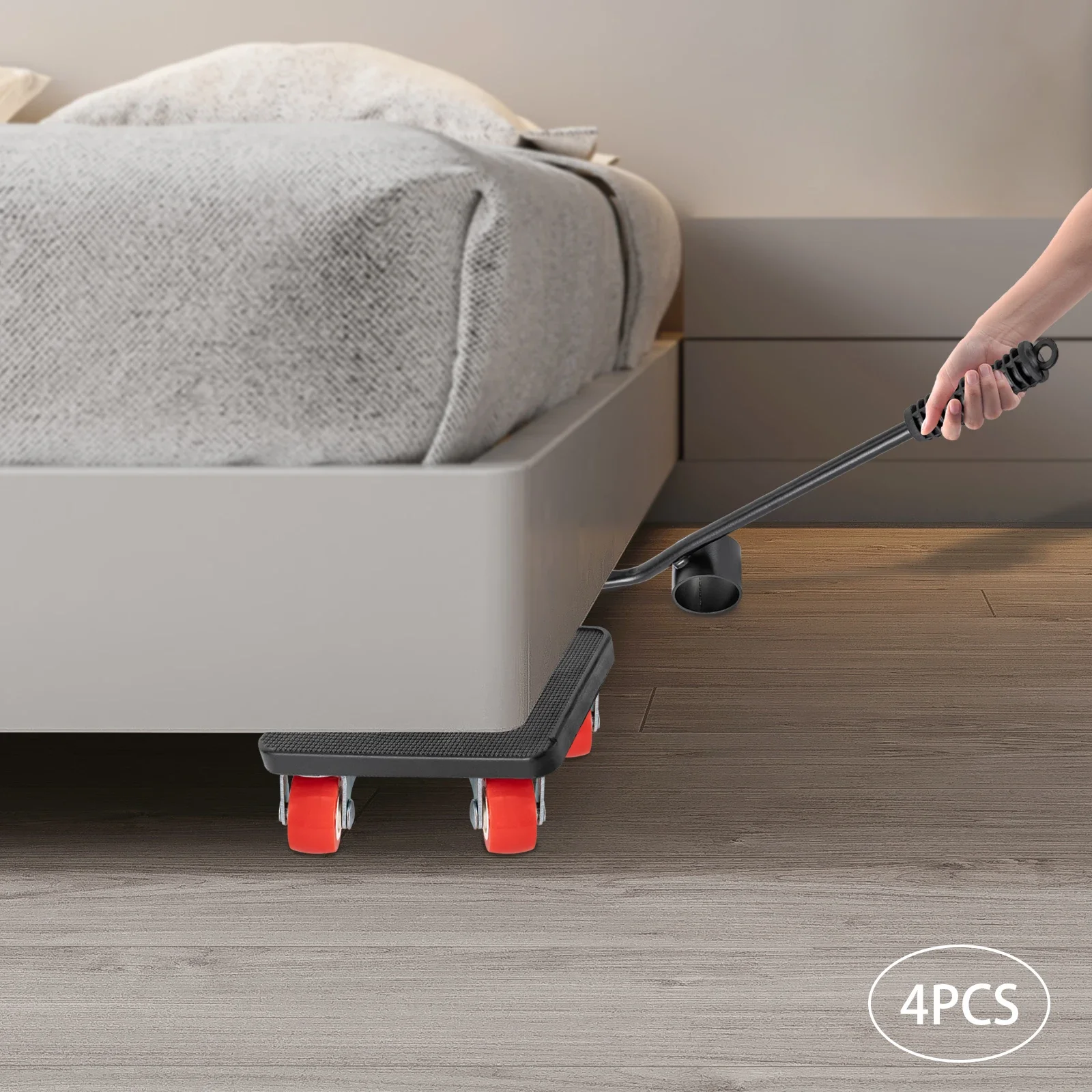 لفات الأثاث مجموعة لفات نقل الأثاث مع 4 قطع منزلقات الحركة أدوات التحويل الثقيلة بحد أقصى لـ 400 كجم قابلة للدوران 360 درجة