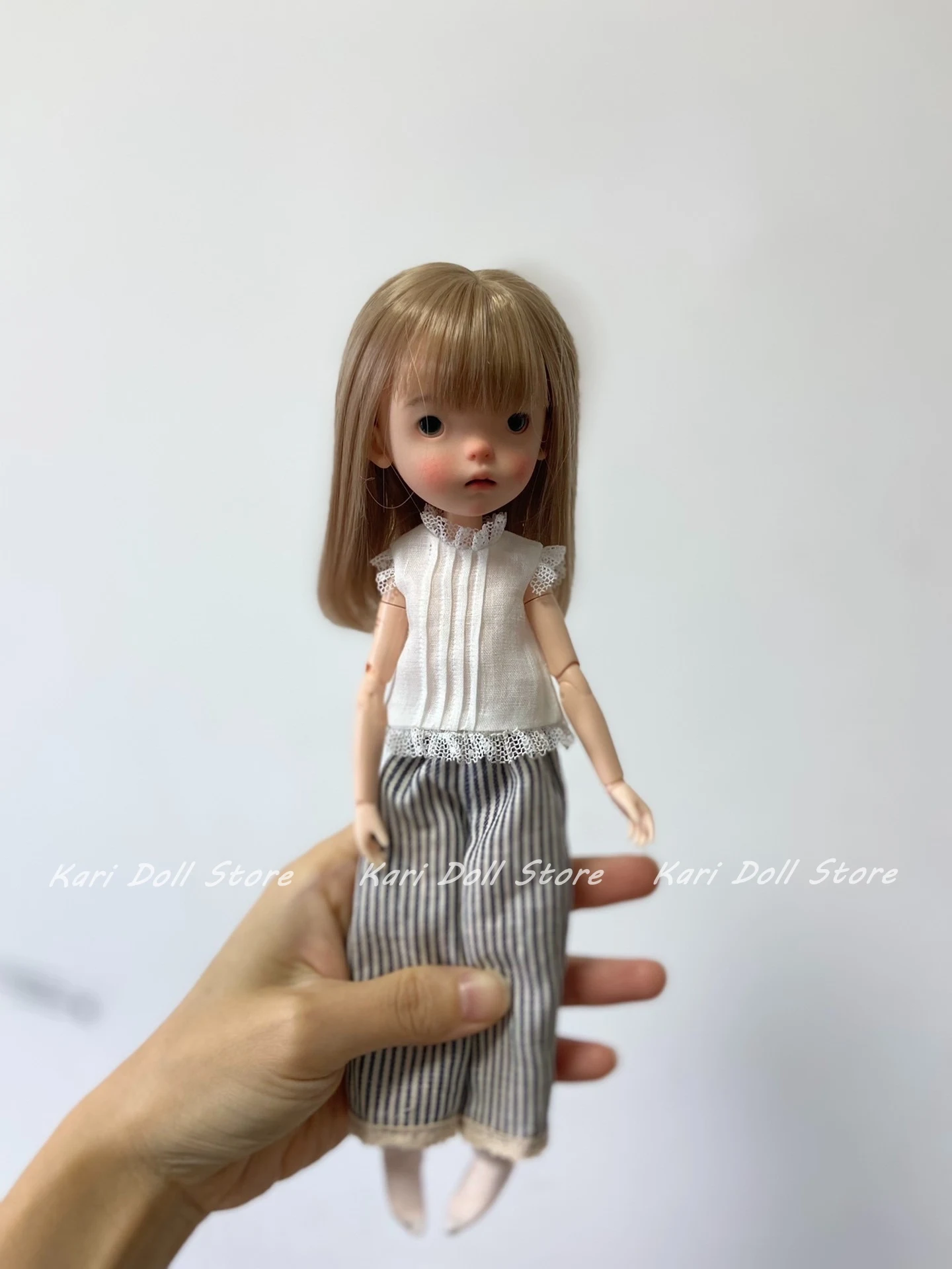 Kari Doll Clothes and skirts 2025 Sleeveless top striped pants baby suit for Landazz Landoudou Doll