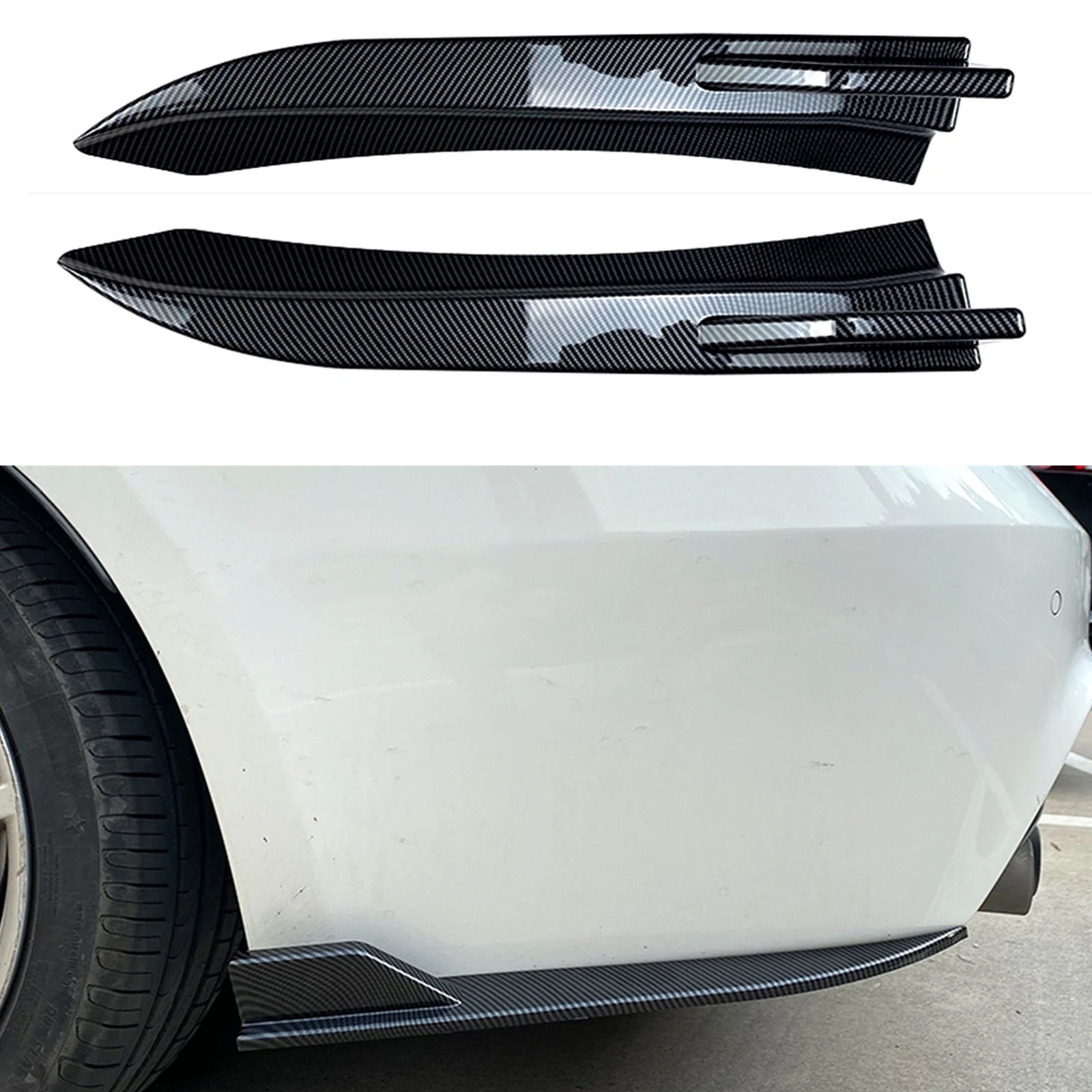 For BMW 3 Series F30 F31 M MTECH Sport 320i 325i 328i 335i 2012-2019 Rear Bumper Side Splitter Cover Spoiler Corner Guard Plate