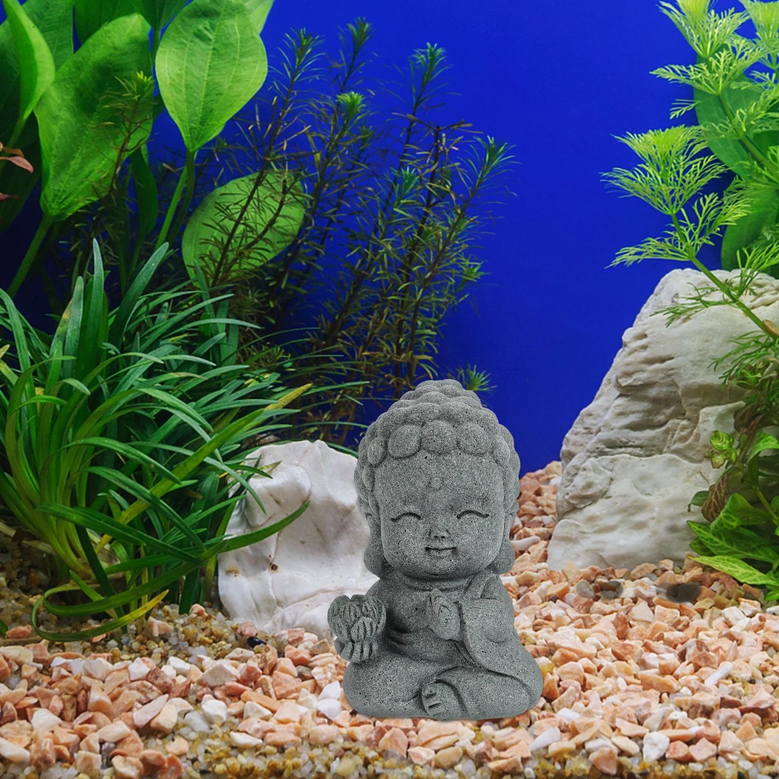 

Aquarium Buddha Statue Fish Tank Decoration Underwater Buddha Ornament Small Decorative Statue for Home Garden