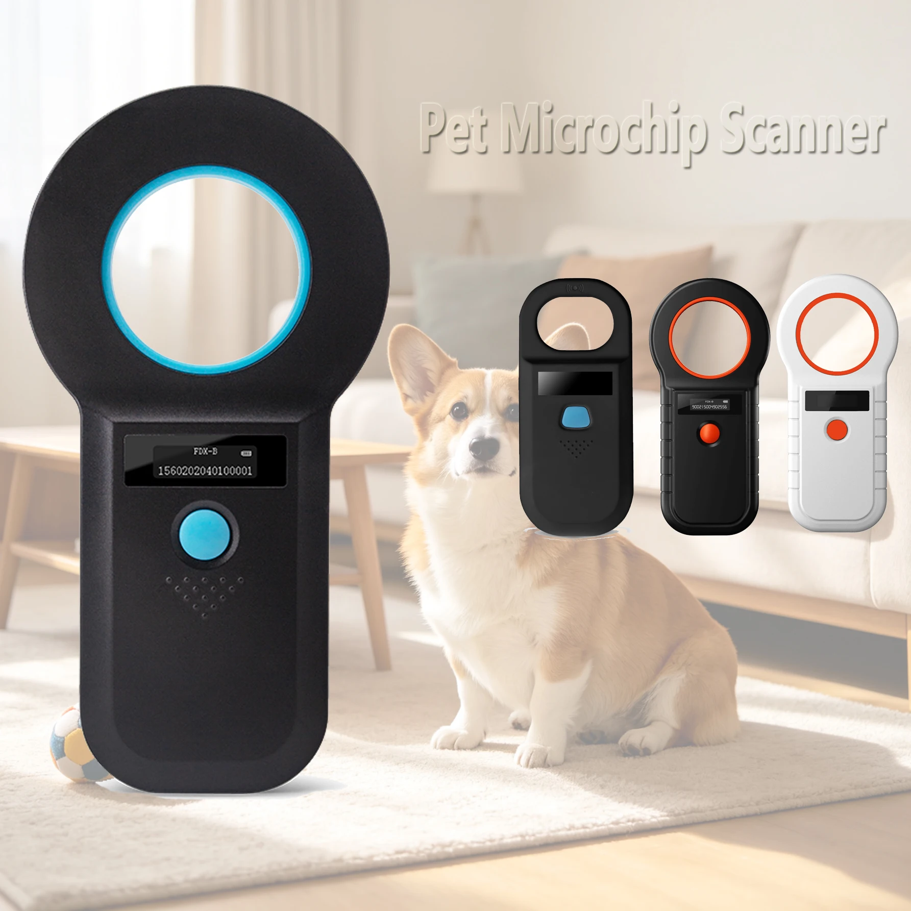 Handheld Animal Pet Microchip Reader OLED Display EMID FDX-B ISO11784/85 RFID EMID Micro Chip Scanner Rechargeable Dog Cat Pig