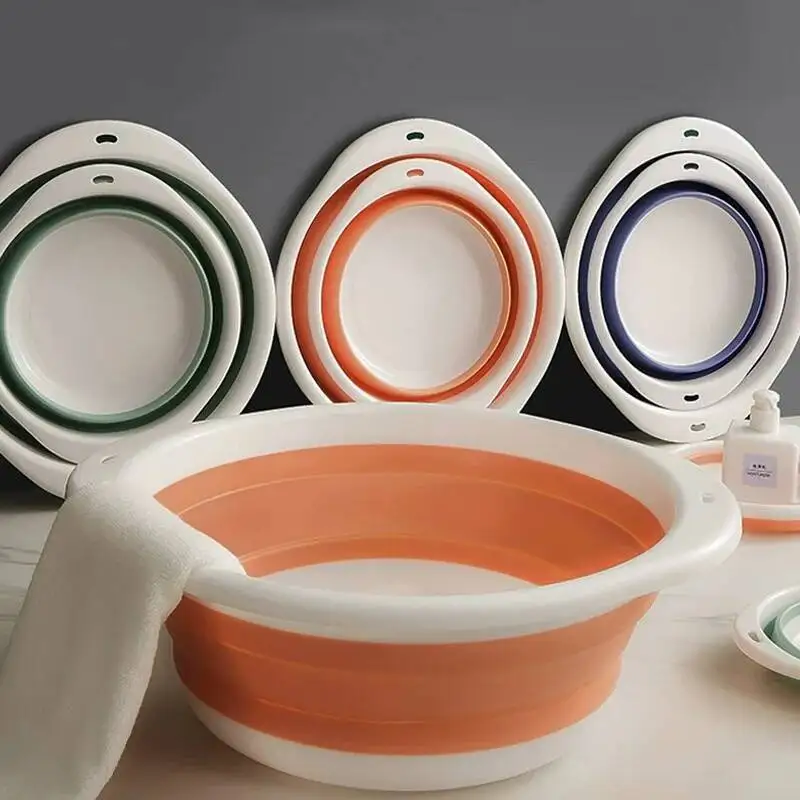 

Household Silicone Holder, Children's Cartoon Basin, Student Dormitory Travel Portable Retractable Foldable Basin