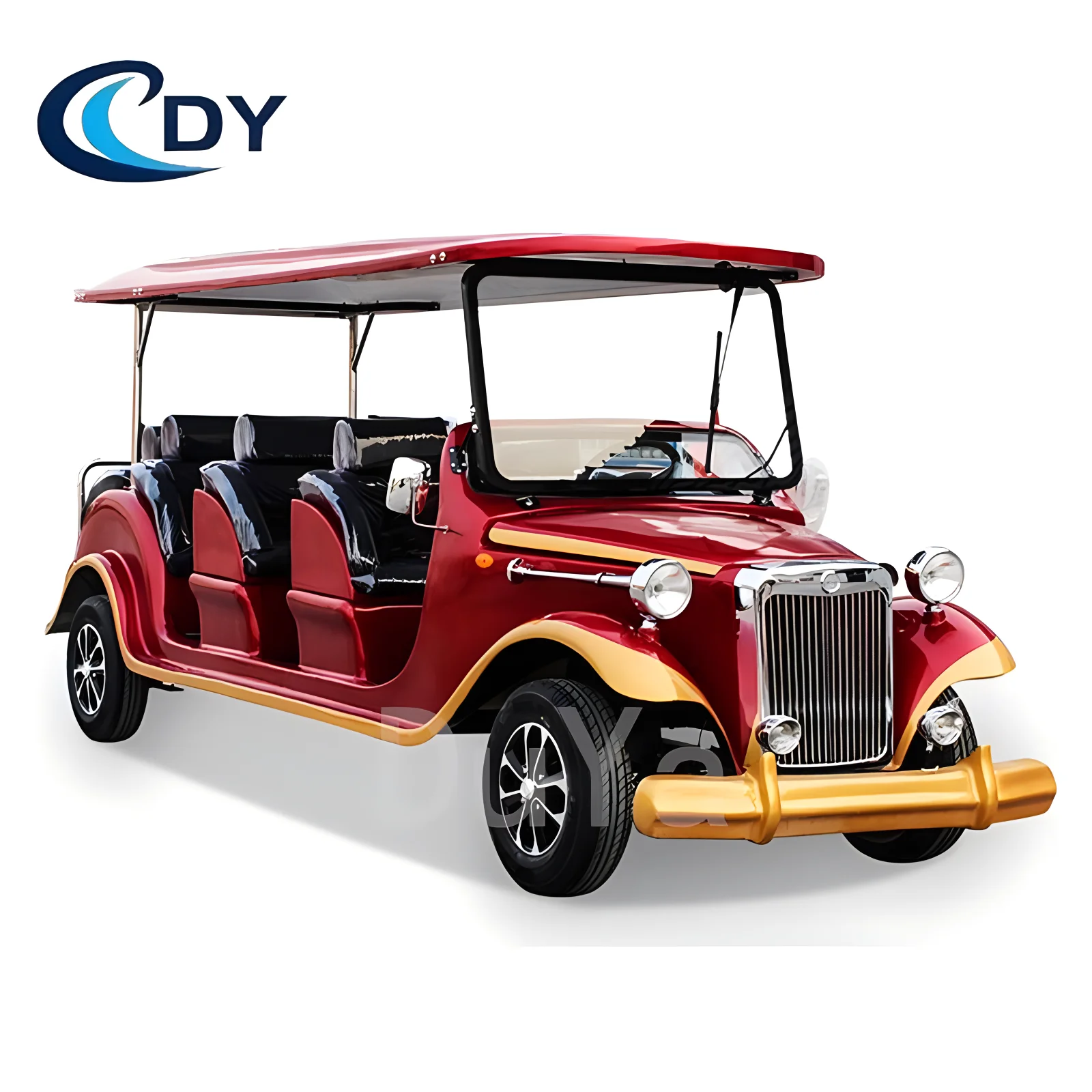 8 Seats Lead Batteries Classic Car on Board Charging Origin Type Classic Shuttle Trolley Bus Shuttle for Scenic Spots