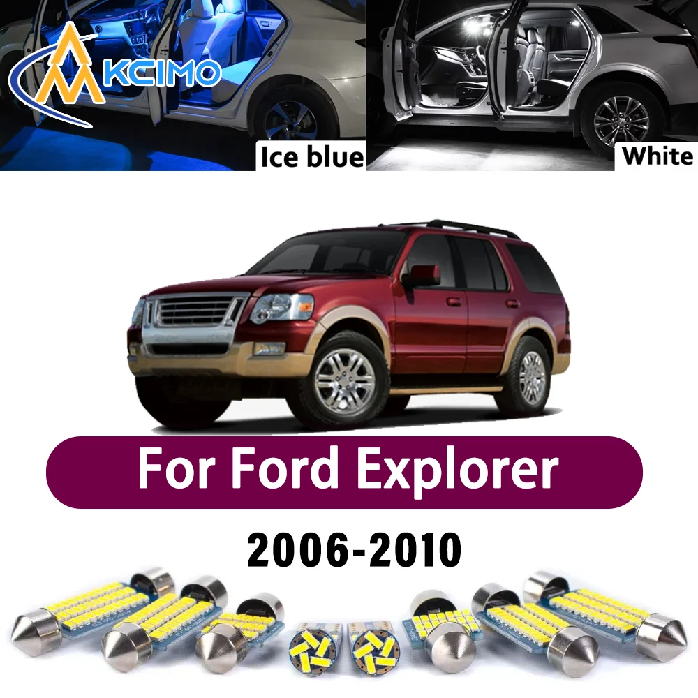 

Error Free LED Interior Light Kit for Ford Explorer 2006-2010 Premium Bright Dome Trunk Mirror Reading Lamps Canbus