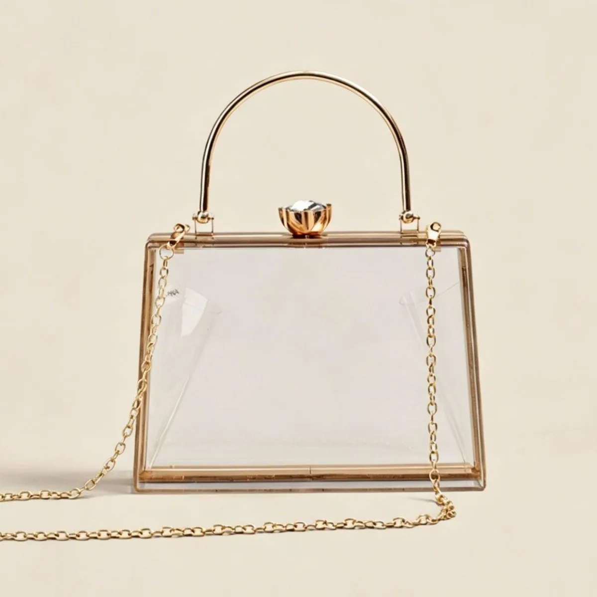 

Acrylic transparent bag creative dinner bag new removable chain women's handbag handbag women's