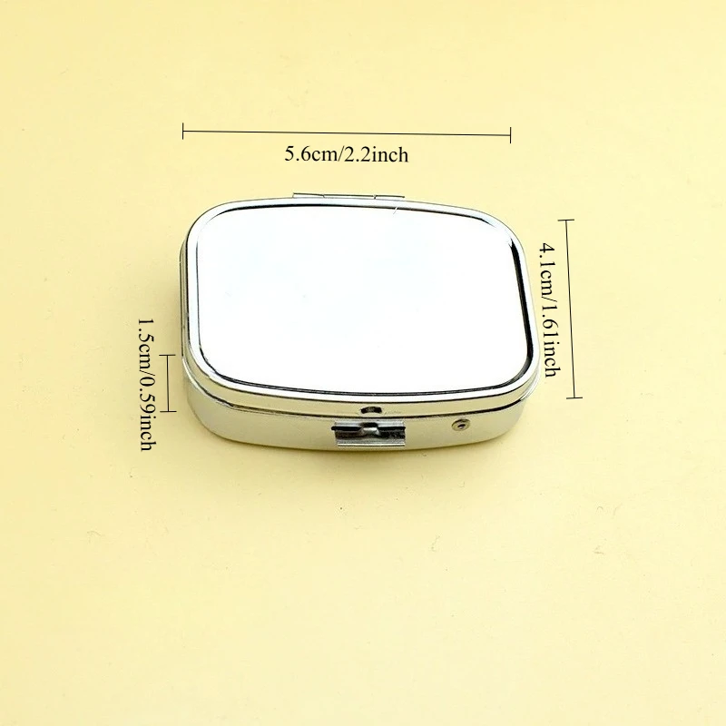 Stainless Steel Pill Organizer Case With Built-in Splitter - Portable Round & Rectangle Food-Safe Medicine Containers For Travel