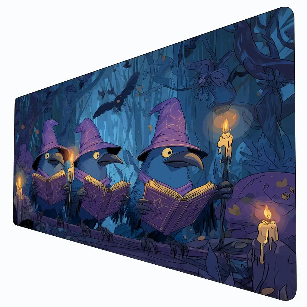 

Fantasy magic crow Magic Card Gaming Mat with zone mtg playmat desk mat Commander Playmat suitable for game gathering magic rug