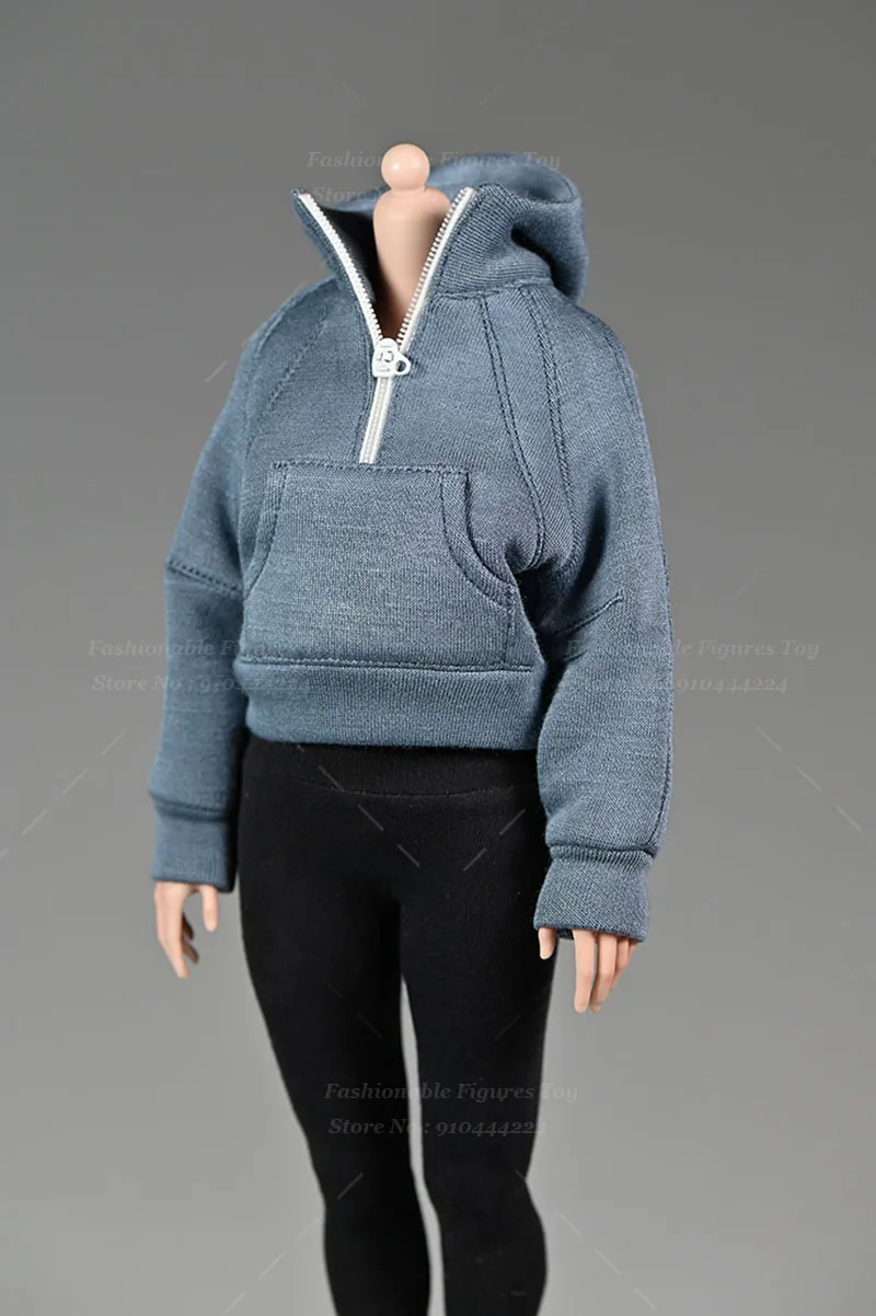 1/6 Vrouwen Soldaat Trui Korte Lange Mouwen Halve Rits Hoodie Stad Meisjes Sport Tops Poppen Accessoire Voor 12 ''Action Figure