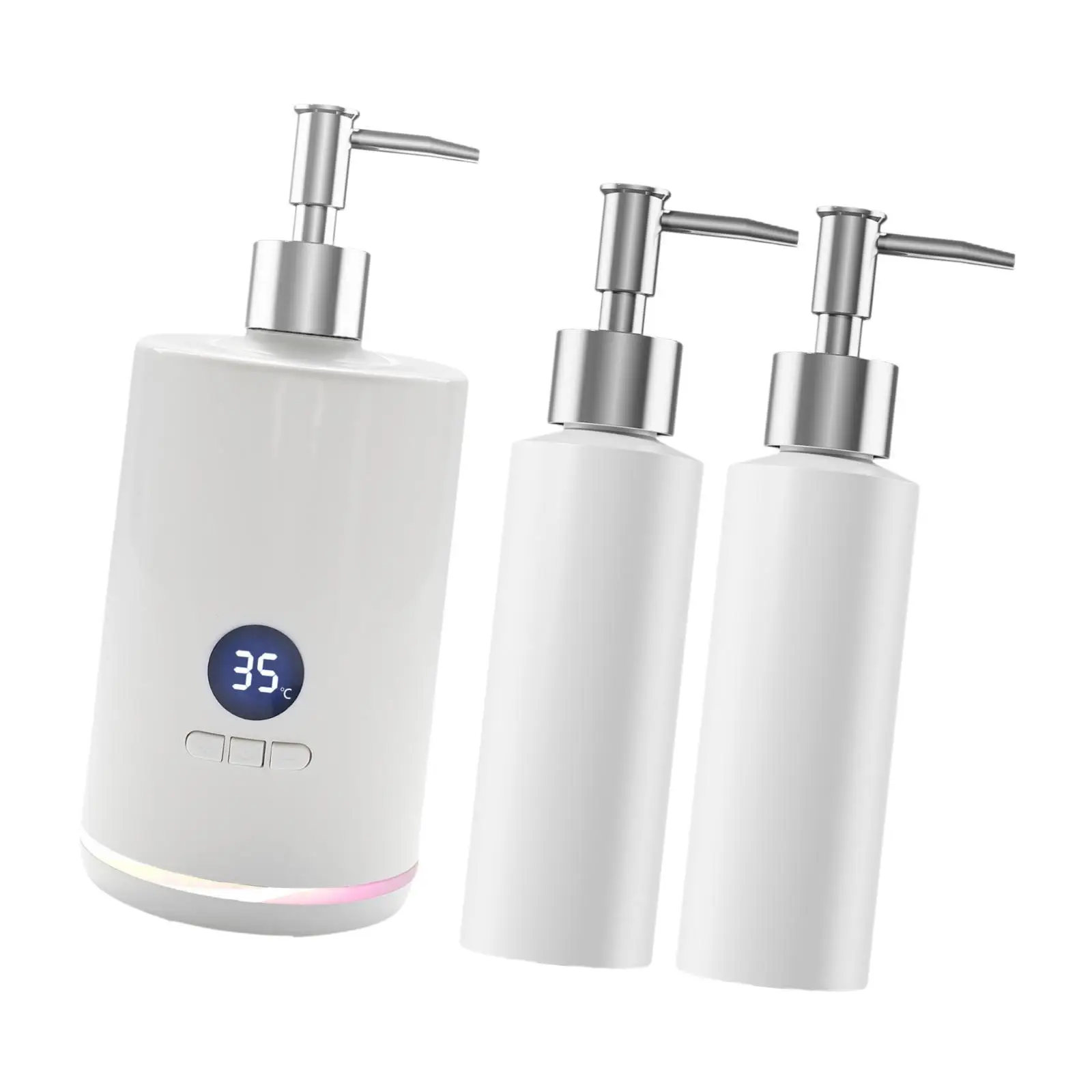 LED Display Massage Oil Bottle Warming Dispenser Electric Adjustable Heater Multipurpose Spa Accessory for Hot Oil Therapy